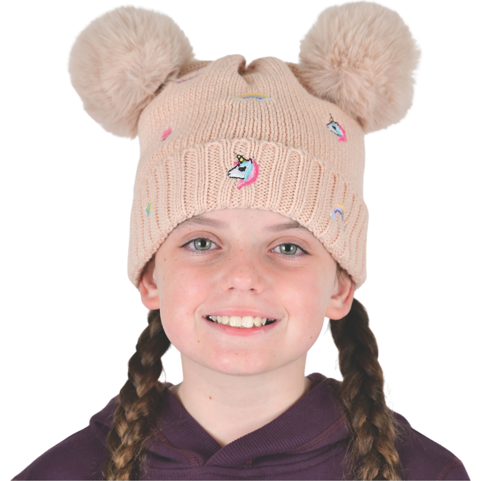 Dublin Junior Embriodered Fun Beanie 1024800 - Dusty Pink